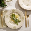 image:imageBloomhouse  2 Time Oprahs Favorite Things  Made in Portugal Hand Painted Dinnerware Set  Porto Petals 12 Piece Service for 4 Floral Plates and Bowls Set  Green OrchidGreen Orchid Dinner Plates