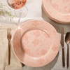 image:imageBloomhouse  2 Time Oprahs Favorite Things  Made in Portugal Hand Painted Dinnerware Set  Porto Petals 12 Piece Service for 4 Floral Plates and Bowls Set  Green OrchidBlush Pink Dinner Plates