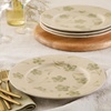 image:imageBloomhouse  2 Time Oprahs Favorite Things  Made in Portugal Hand Painted Dinnerware Set  Porto Petals 12 Piece Service for 4 Floral Plates and Bowls Set  Green OrchidGreen Orchid Dinner Plates