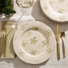 image:imageBloomhouse  2 Time Oprahs Favorite Things  Made in Portugal Hand Painted Dinnerware Set  Porto Petals 12 Piece Service for 4 Floral Plates and Bowls Set  Green OrchidGreen Orchid Dinner Plates