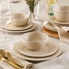 image:imageBloomhouse  2 Time Oprahs Favorite Things  Made in Portugal Hand Painted Dinnerware Set  Porto Petals 12 Piece Service for 4 Floral Plates and Bowls Set  Green OrchidLilly Cream 12pc Dinnerware