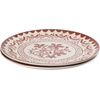 image:imageBloomhouse  2Time Oprahs Favorite Things  Valencia Flor 2 Piece 13 Serving Platter Set Stoneware Platters Mediterranean Floral Decal Design Microwave amp Dishwasher Safe Fern GreenPomegranate Red 2pc Serving Platter Set