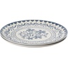 image:imageBloomhouse  2Time Oprahs Favorite Things  Valencia Flor 2 Piece 13 Serving Platter Set Stoneware Platters Mediterranean Floral Decal Design Microwave amp Dishwasher Safe Fern GreenIris Blue 2pc Serving Platte Set