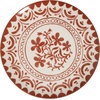 image:imageBloomhouse  2Time Oprahs Favorite Things  Valencia Flor 2 Piece 13 Serving Platter Set Stoneware Platters Mediterranean Floral Decal Design Microwave amp Dishwasher Safe Fern GreenPomegranate Red 2pc Serving Platter Set