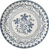 image:imageBloomhouse  2Time Oprahs Favorite Things  Valencia Flor 2 Piece 13 Serving Platter Set Stoneware Platters Mediterranean Floral Decal Design Microwave amp Dishwasher Safe Fern GreenIris Blue 2pc Serving Platte Set