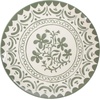 image:imageBloomhouse  2Time Oprahs Favorite Things  Valencia Flor 2 Piece 13 Serving Platter Set Stoneware Platters Mediterranean Floral Decal Design Microwave amp Dishwasher Safe Fern GreenFern Green 2pc Serving Platter Set