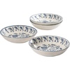 image:imageBloomhouse  2Time Oprahs Favorite Things  Valencia Flor 4 Piece 6 Cereal Bowl Set Stoneware Bowls Mediterranean Floral Decal Design Microwave amp Dishwasher Safe Iris BlueIris Blue 4pc Dinner Bowl Set