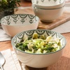 image:imageBloomhouse  2Time Oprahs Favorite Things  Valencia Flor 4 Piece 6 Cereal Bowl Set Stoneware Bowls Mediterranean Floral Decal Design Microwave amp Dishwasher Safe Iris BlueFern Green 4pc Cereal Bowl Set