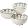 image:imageBloomhouse  2Time Oprahs Favorite Things  Valencia Flor 4 Piece 6 Cereal Bowl Set Stoneware Bowls Mediterranean Floral Decal Design Microwave amp Dishwasher Safe Iris BlueFern Green 4pc Cereal Bowl Set
