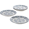 image:imageBloomhouse  2Time Oprahs Favorite Things  Valencia Flor 4 Piece Dessert amp Salad Plate Set 875 Stoneware Plates Mediterranean Floral Decal Design Microwave amp Dishwasher Safe Iris BlueIris Blue 4pc Salad Plate Set