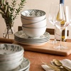 image:imageBloomhouse  2Time Oprahs Favorite Things  Valencia Flor 4 Piece Dessert amp Salad Plate Set 875 Stoneware Plates Mediterranean Floral Decal Design Microwave amp Dishwasher Safe Iris BlueFern Green 16pc Dinnerware Set