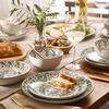 image:imageBloomhouse  2Time Oprahs Favorite Things  Valencia Flor 4 Piece Dessert amp Salad Plate Set 875 Stoneware Plates Mediterranean Floral Decal Design Microwave amp Dishwasher Safe Iris BlueFern Green 16pc Dinnerware Set