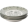 image:imageBloomhouse  2Time Oprahs Favorite Things  Valencia Flor 4 Piece Dessert amp Salad Plate Set 875 Stoneware Plates Mediterranean Floral Decal Design Microwave amp Dishwasher Safe Iris BlueFern Green 4pc Dinner Plate Set