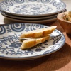image:imageBloomhouse  2Time Oprahs Favorite Things  Valencia Flor 4 Piece Dessert amp Salad Plate Set 875 Stoneware Plates Mediterranean Floral Decal Design Microwave amp Dishwasher Safe Iris BlueIris Blue 4pc Salad Plate Set