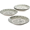 image:imageBloomhouse  2Time Oprahs Favorite Things  Valencia Flor 4 Piece Dessert amp Salad Plate Set 875 Stoneware Plates Mediterranean Floral Decal Design Microwave amp Dishwasher Safe Iris BlueFern Green 4pc Dinner Plate Set