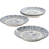 image:imageBloomhouse  2Time Oprahs Favorite Things  Valencia Flor 4 Piece Dessert amp Salad Plate Set 875 Stoneware Plates Mediterranean Floral Decal Design Microwave amp Dishwasher Safe Iris BlueIris Blue 4pc Dinner Plate Set