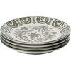 image:imageBloomhouse  2Time Oprahs Favorite Things  Valencia Flor 4 Piece Dessert amp Salad Plate Set 875 Stoneware Plates Mediterranean Floral Decal Design Microwave amp Dishwasher Safe Iris BlueFern Green 4pc Salad Plate Set