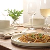 image:imageGibson Elite AvantGarde 12 Piece Stoneware Dinnerware Set for 4 Chateau Grey Plates and Bowls Set with Reactive Glaze Includes Dinner Plates Salad Plates and BowlsLinen White AvantGarde