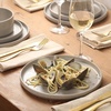 image:imageGibson Elite AvantGarde 12 Piece Stoneware Dinnerware Set for 4 Chateau Grey Plates and Bowls Set with Reactive Glaze Includes Dinner Plates Salad Plates and BowlsChateau Grey AvantGarde