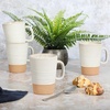 image:imageGibson Elite AvantGarde 12 Piece Stoneware Dinnerware Set for 4 Chateau Grey Plates and Bowls Set with Reactive Glaze Includes Dinner Plates Salad Plates and BowlsSand Cream Dreamweaver