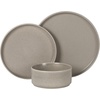 image:imageGibson Elite AvantGarde 12 Piece Stoneware Dinnerware Set for 4 Chateau Grey Plates and Bowls Set with Reactive Glaze Includes Dinner Plates Salad Plates and BowlsChateau Grey AvantGarde