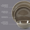 image:imageGibson Elite AvantGarde 12 Piece Stoneware Dinnerware Set for 4 Chateau Grey Plates and Bowls Set with Reactive Glaze Includes Dinner Plates Salad Plates and BowlsBrown Sandy Pines
