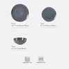image:imageGibson Elite AvantGarde 12 Piece Stoneware Dinnerware Set for 4 Chateau Grey Plates and Bowls Set with Reactive Glaze Includes Dinner Plates Salad Plates and BowlsBlue Sandy Pines