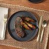 image:imageGibson Elite AvantGarde 12 Piece Stoneware Dinnerware Set for 4 Chateau Grey Plates and Bowls Set with Reactive Glaze Includes Dinner Plates Salad Plates and BowlsAssorted Colors Northrock