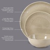 image:imageGibson Elite AvantGarde 12 Piece Stoneware Dinnerware Set for 4 Chateau Grey Plates and Bowls Set with Reactive Glaze Includes Dinner Plates Salad Plates and BowlsCream Taupe Sandy Pines