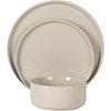 image:imageGibson Elite AvantGarde 12 Piece Stoneware Dinnerware Set for 4 Chateau Grey Plates and Bowls Set with Reactive Glaze Includes Dinner Plates Salad Plates and BowlsGrey Moonstone