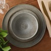image:imageGibson Elite AvantGarde 12 Piece Stoneware Dinnerware Set for 4 Chateau Grey Plates and Bowls Set with Reactive Glaze Includes Dinner Plates Salad Plates and BowlsSlate Grey Coastal Forest