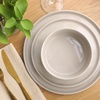 image:imageGibson Elite AvantGarde 12 Piece Stoneware Dinnerware Set for 4 Chateau Grey Plates and Bowls Set with Reactive Glaze Includes Dinner Plates Salad Plates and BowlsGrey Moonstone