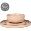 image:imageGibson Elite AvantGarde 12 Piece Stoneware Dinnerware Set for 4 Chateau Grey Plates and Bowls Set with Reactive Glaze Includes Dinner Plates Salad Plates and BowlsPeach Northrock