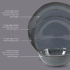 image:imageGibson Elite AvantGarde 12 Piece Stoneware Dinnerware Set for 4 Chateau Grey Plates and Bowls Set with Reactive Glaze Includes Dinner Plates Salad Plates and BowlsBlue Sandy Pines