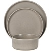 image:imageGibson Elite AvantGarde 12 Piece Stoneware Dinnerware Set for 4 Chateau Grey Plates and Bowls Set with Reactive Glaze Includes Dinner Plates Salad Plates and BowlsChateau Grey AvantGarde