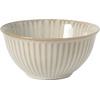 image:imageGibson Elite Bistro Linea Cereal Bowls Set of 4 6Inch Stoneware Soup Bowls Cream White Reactive Glaze Ribbed Bowl SetCream White 6 Bistro Linea