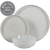image:imageGibson Elite Island Bay 12Piece New Bone China Dinnerware Set Service for 4 Reactive Glaze Plates and Bowls Dishwasher and Microwave Safe Black and CreamTahoe Cream White
