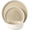 image:imageGibson Elite Island Bay 12Piece New Bone China Dinnerware Set Service for 4 Reactive Glaze Plates and Bowls Dishwasher and Microwave Safe Black and CreamTaupe Tahoe Sunset