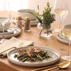image:imageGibson Elite Island Bay 12Piece New Bone China Dinnerware Set Service for 4 Reactive Glaze Plates and Bowls Dishwasher and Microwave Safe Black and CreamGrey Tahoe Sunset