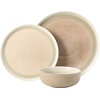 image:imageGibson Elite Island Bay 12Piece New Bone China Dinnerware Set Service for 4 Reactive Glaze Plates and Bowls Dishwasher and Microwave Safe Black and CreamCream  Green Island Bay