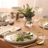image:imageGibson Elite Island Bay 12Piece New Bone China Dinnerware Set Service for 4 Reactive Glaze Plates and Bowls Dishwasher and Microwave Safe Black and CreamTaupe Tahoe Sunset