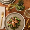 image:imageGibson Elite Island Bay 12Piece New Bone China Dinnerware Set Service for 4 Reactive Glaze Plates and Bowls Dishwasher and Microwave Safe Black and CreamGrey Tahoe Sunset