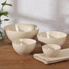 image:imageGibson Elite Maple Grove 4Piece Stoneware Nesting Bowl Set 9 7 55 and 44 Reactive Glaze Mixing and Serving Bowls Dishwasher and Microwave Safe GrayGray
