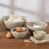 image:imageGibson Elite Maple Grove 4Piece Stoneware Nesting Bowl Set 9 7 55 and 44 Reactive Glaze Mixing and Serving Bowls Dishwasher and Microwave Safe GrayLinen White