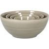 image:imageGibson Elite Maple Grove 4Piece Stoneware Nesting Bowl Set 9 7 55 and 44 Reactive Glaze Mixing and Serving Bowls Dishwasher and Microwave Safe GrayLinen White