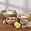image:imageGibson Elite Maple Grove 4Piece Stoneware Nesting Bowl Set 9 7 55 and 44 Reactive Glaze Mixing and Serving Bowls Dishwasher and Microwave Safe GrayTaupe