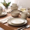 image:imageGibson Elite Oxford Blue Plates and Bowls Sets 16 Piece Stoneware Dinnerware Sets for 4 Two Tone Dishware Sets Dinner Plates Dessert Plates Bowls MugsTaupe Jasper