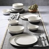 image:imageGibson Elite Oxford Blue Plates and Bowls Sets 16 Piece Stoneware Dinnerware Sets for 4 Two Tone Dishware Sets Dinner Plates Dessert Plates Bowls MugsWhite and Black Rhinebeck