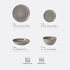 image:imageGibson Elite Oxford Blue Plates and Bowls Sets 16 Piece Stoneware Dinnerware Sets for 4 Two Tone Dishware Sets Dinner Plates Dessert Plates Bowls MugsGrey Beckett