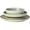 image:imageGibson Elite Oxford Blue Plates and Bowls Sets 16 Piece Stoneware Dinnerware Sets for 4 Two Tone Dishware Sets Dinner Plates Dessert Plates Bowls MugsGreen Octavia Place